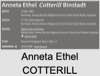 Anneta Ethel COTTERILL