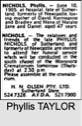 Phyllis TAYLOR