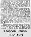 Stephen Francis J HYLAND