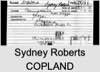 Sydney Roberts COPLAND
