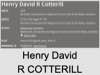 Henry David R COTTERILL