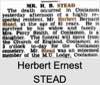 Herbert Ernest STEAD