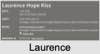 Laurence Hope KISS