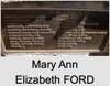 Mary Ann Elizabeth FORD