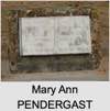Mary Ann PENDERGAST