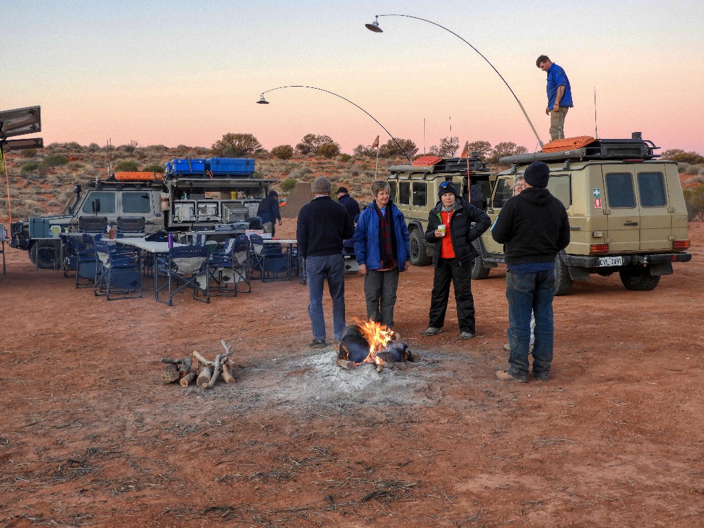 Setting up camp