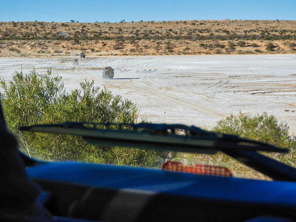 Crossing a saltlake